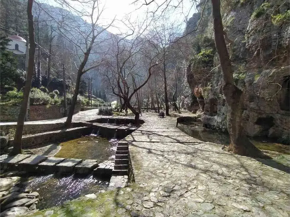 A riverside path in Krya in the cooler months