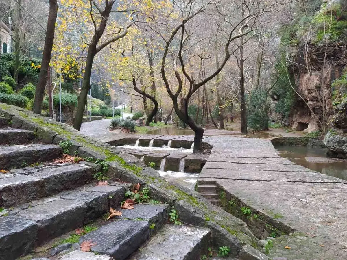 Stone steps beside the water in Krya