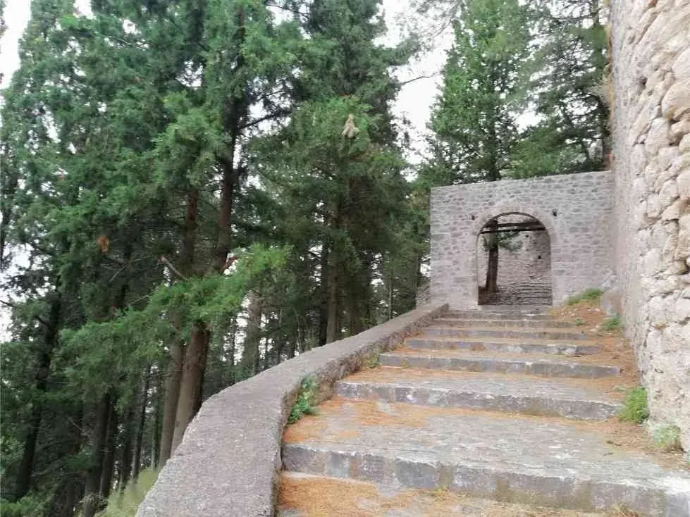 Steps near the castle in Livadia