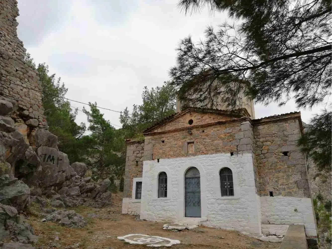 The church of Profitis Ilias within Livadia Castle