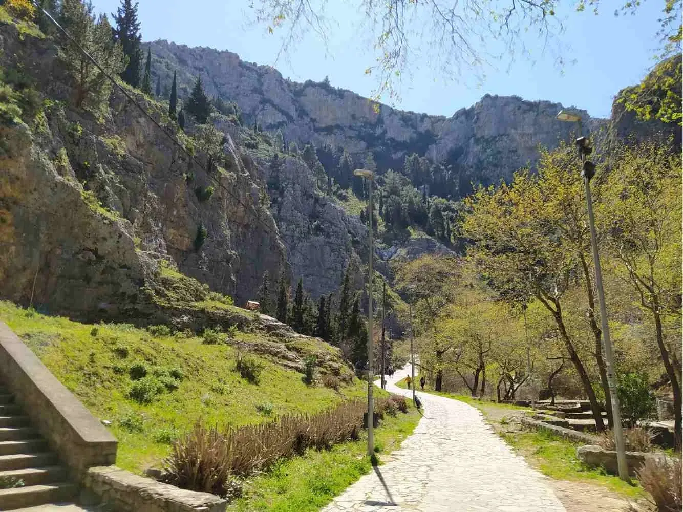 The riverside walking path in Krya, Livadia
