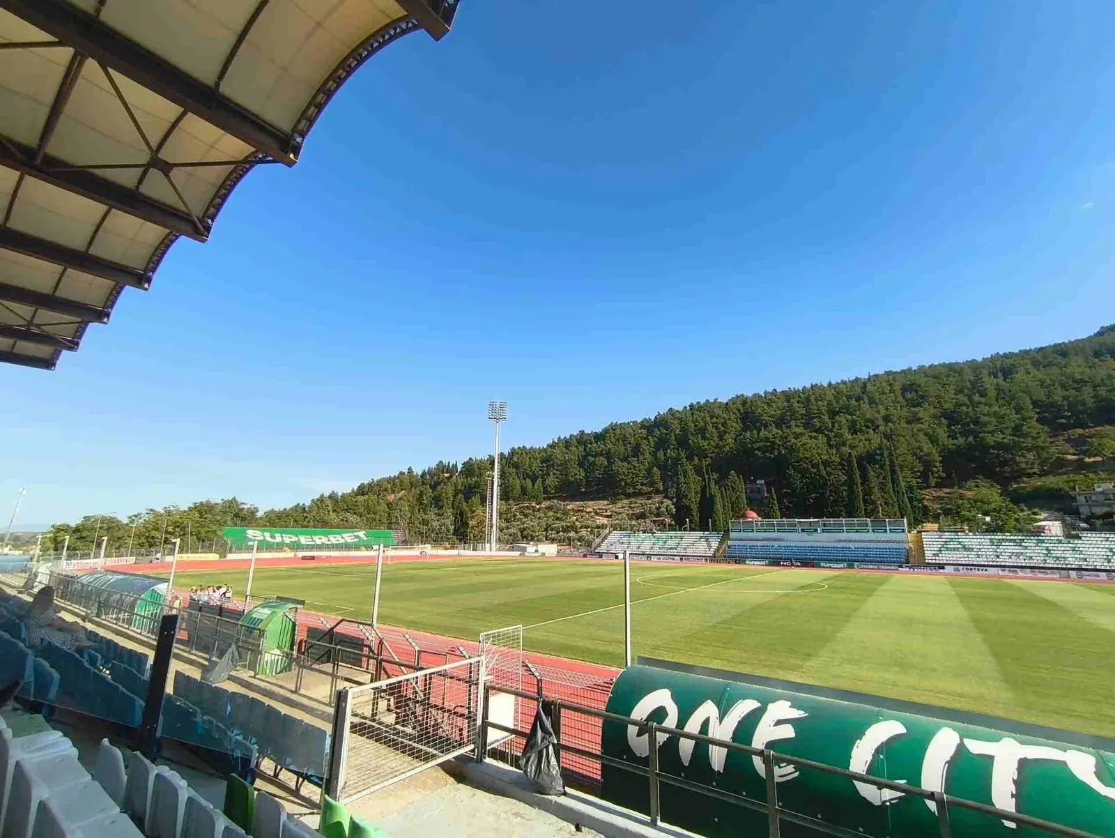 A view of the pitch at Livadia stadium